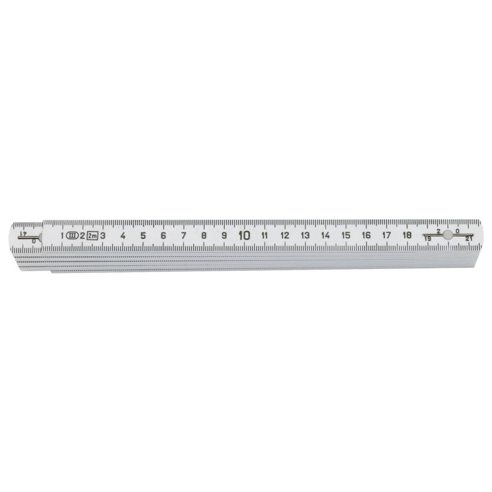 Gliedermassstab Polyamid 2m/16 mm weiss