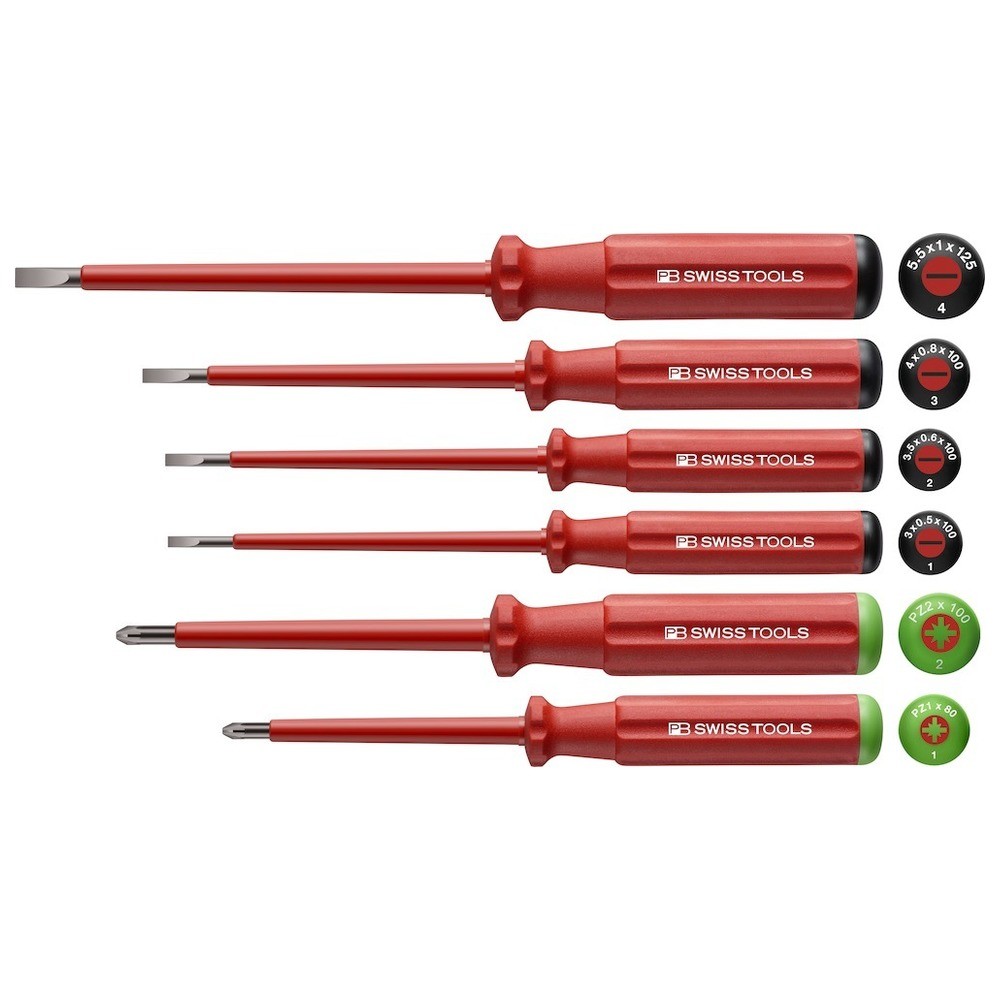 Schraubendreher-Satz VDE 6-teilig Schlitz/PZ im Karton Classic PB Swiss Tools