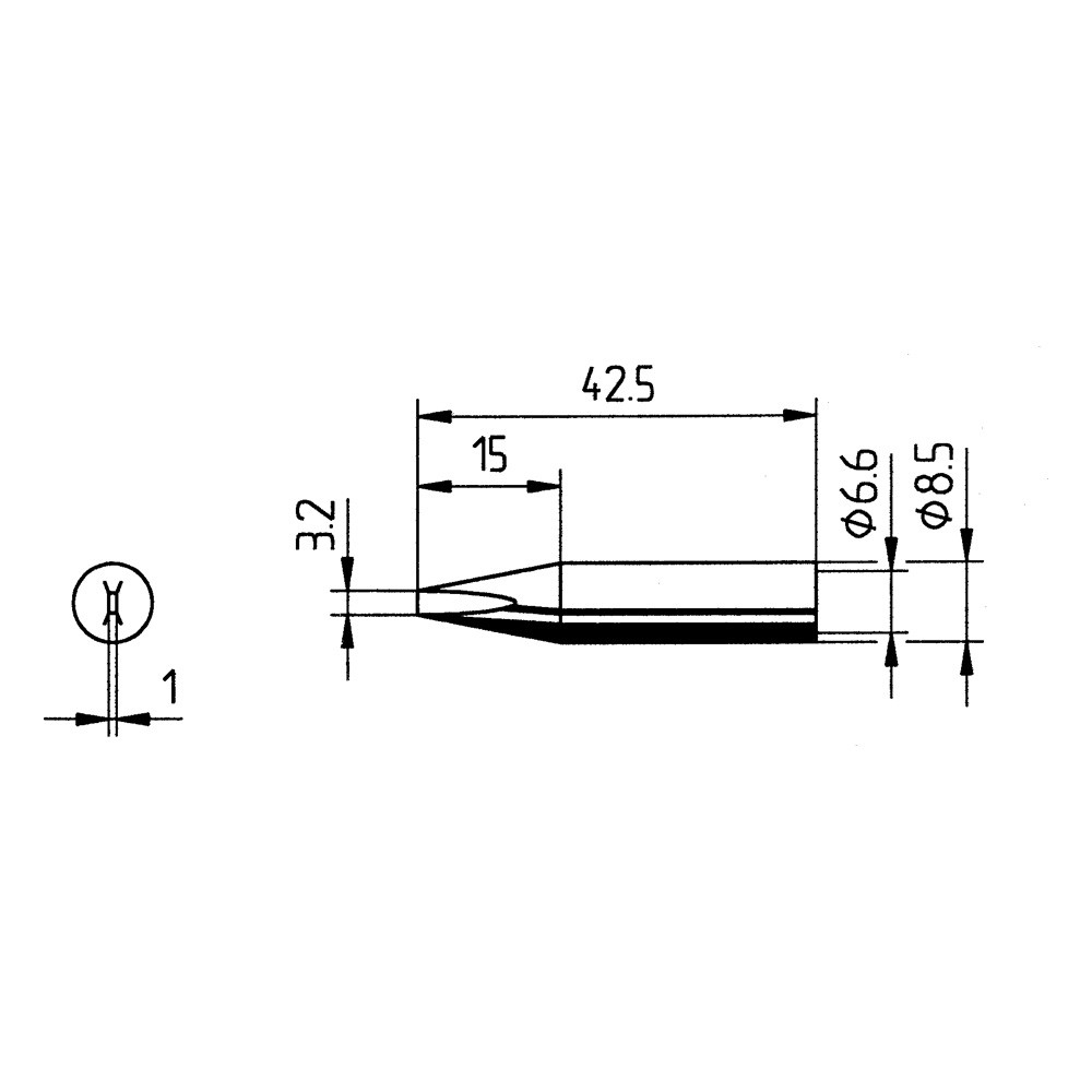 Ersa Lötspitze Serie 842, ED/3,2 mm, meißelförmig, 1 Stück
