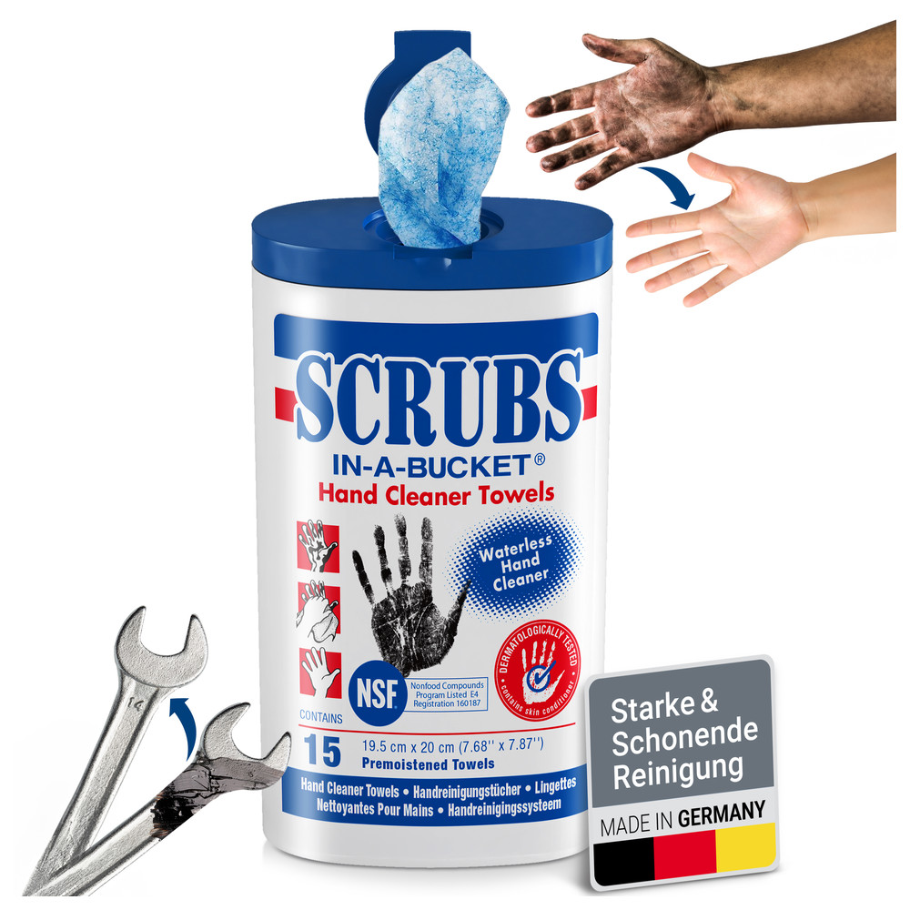 Feuchte Reinigungstücher Scrubs, 15 Tücher