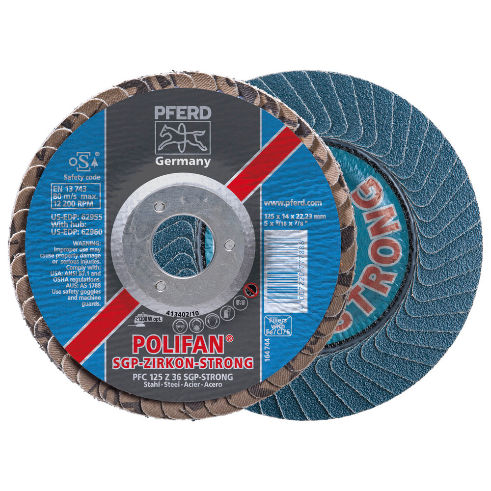 Fächerschleifscheibe Z 36SGP125 mm K 36 STRONG