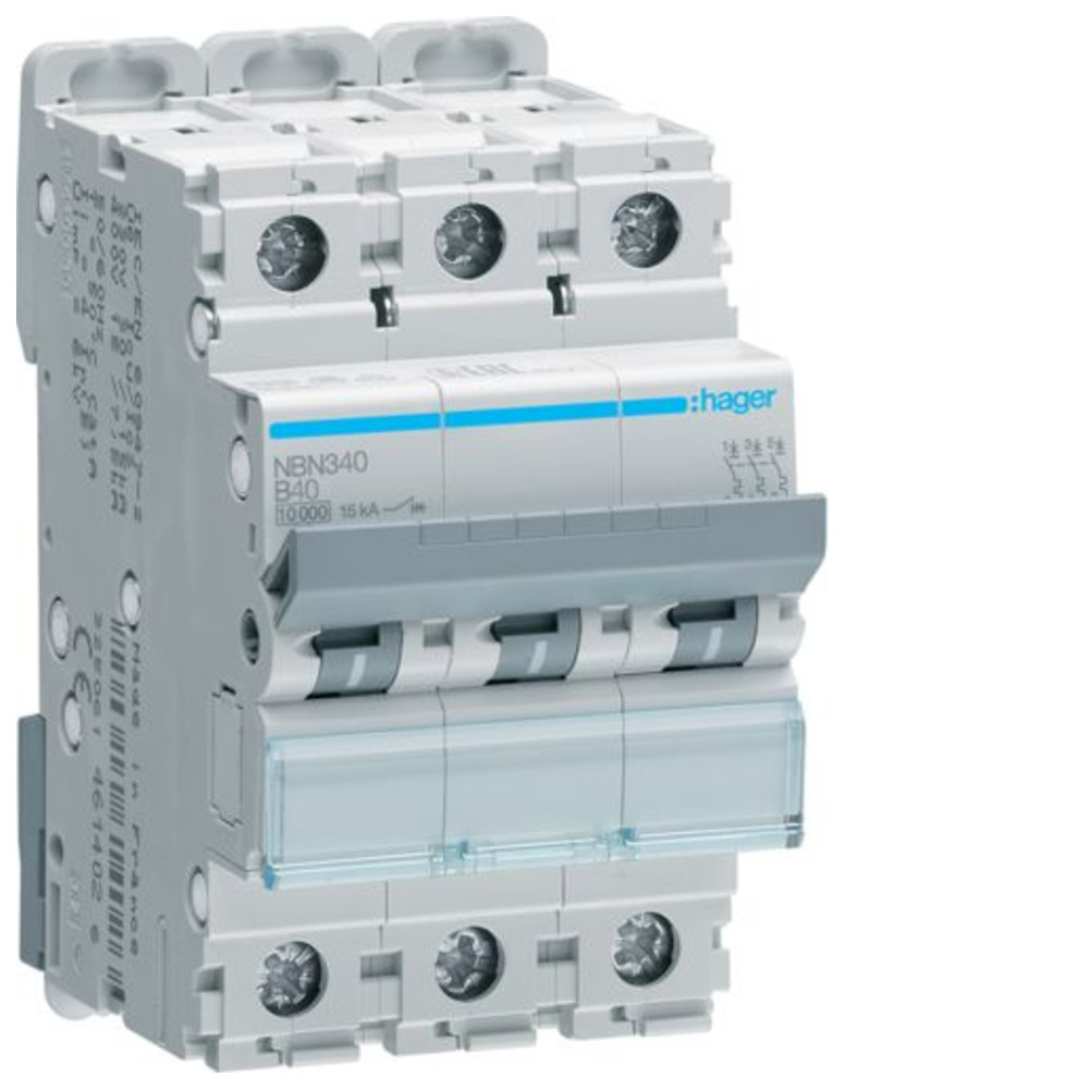 Leitungsschutzschalter NBN340, 3 polig 10kA/15kA B-40A 3M