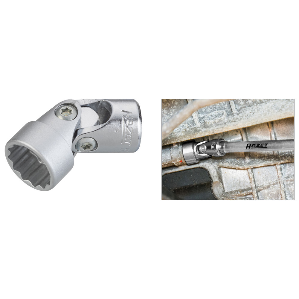 Gelenk-Steckschlüssel-Einsatz (Doppel-6kt.) 880G-Z18 - Vierkant hohl 10 mm (3/8