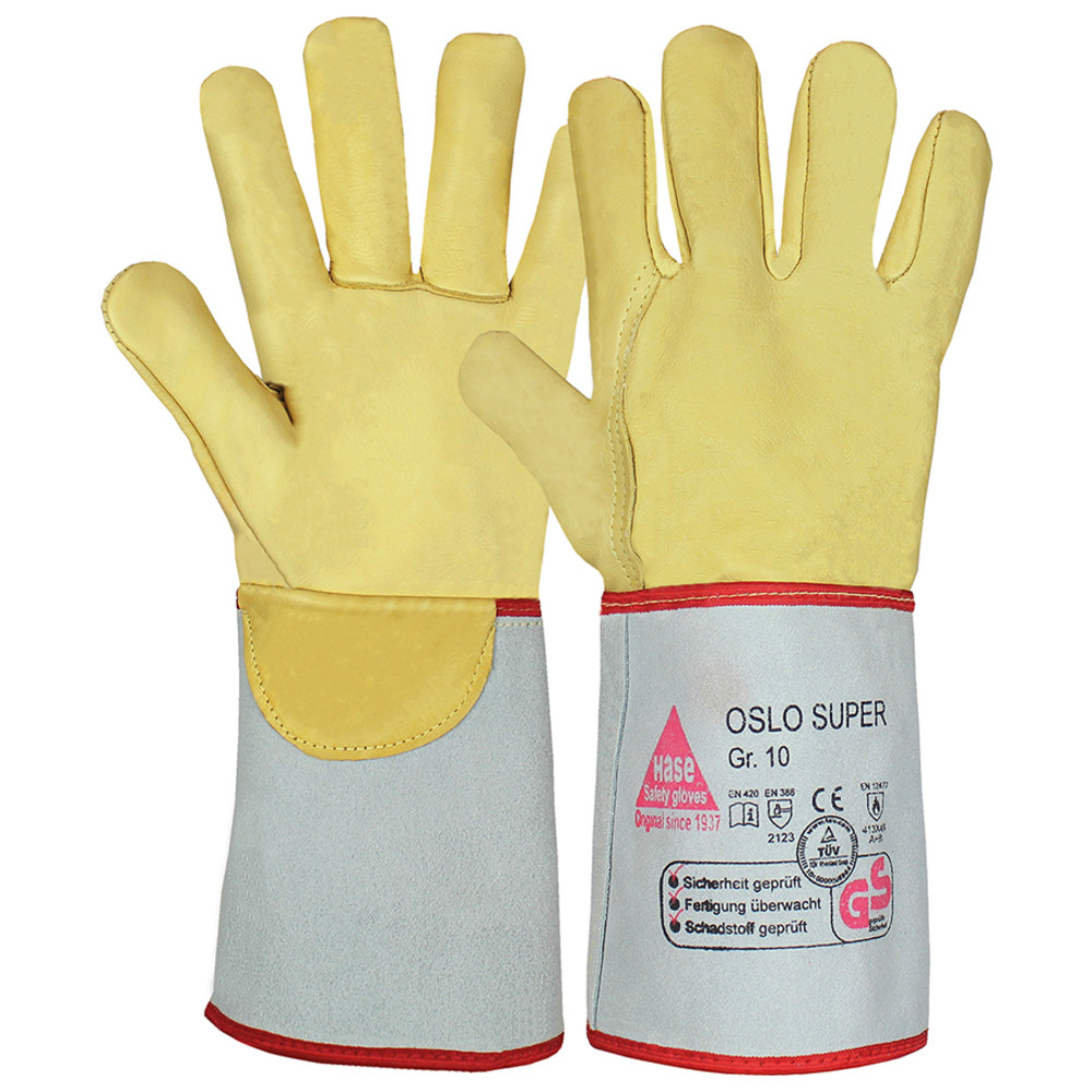 Schweißerhandschuh Oslo Super, Kat. II, Größe 10