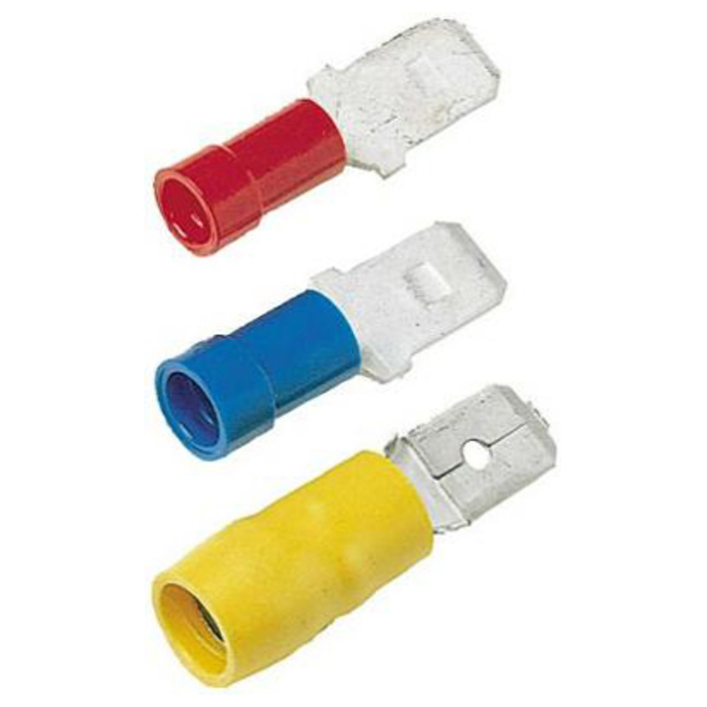 Flachstecker, isoliert, 0,5 - 1,0 mm², 2,8 x 0,5 mm, rot