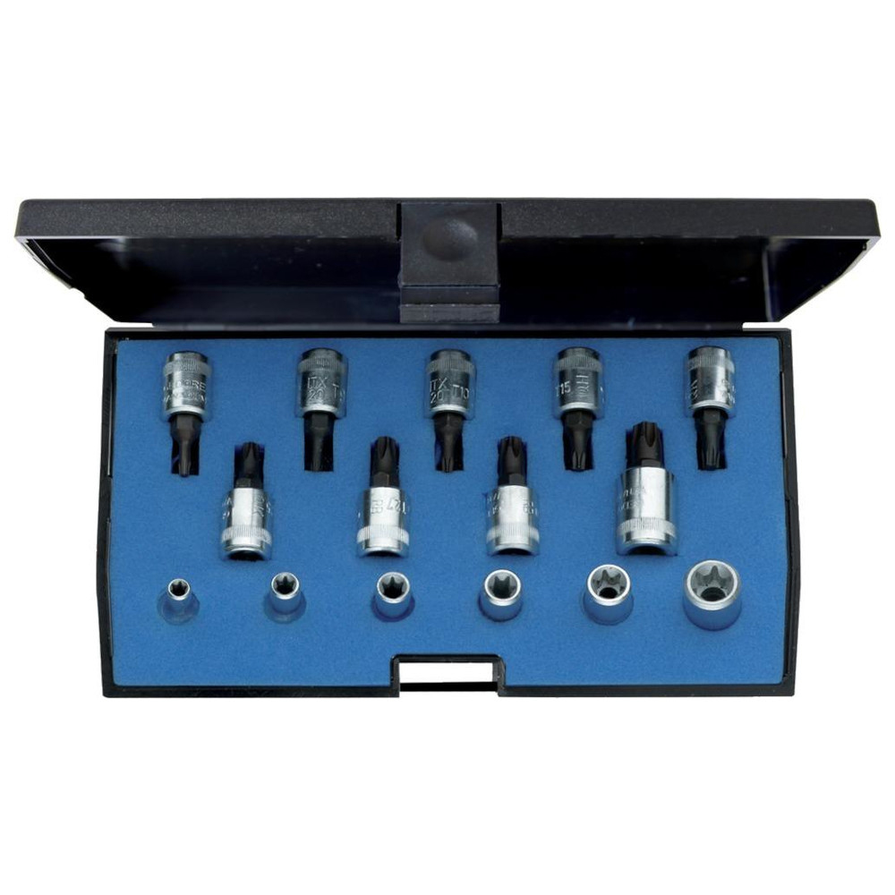 Schraubendreher-Einsatzgarnitur 1/4" 15-teilig T8-40 E4-10