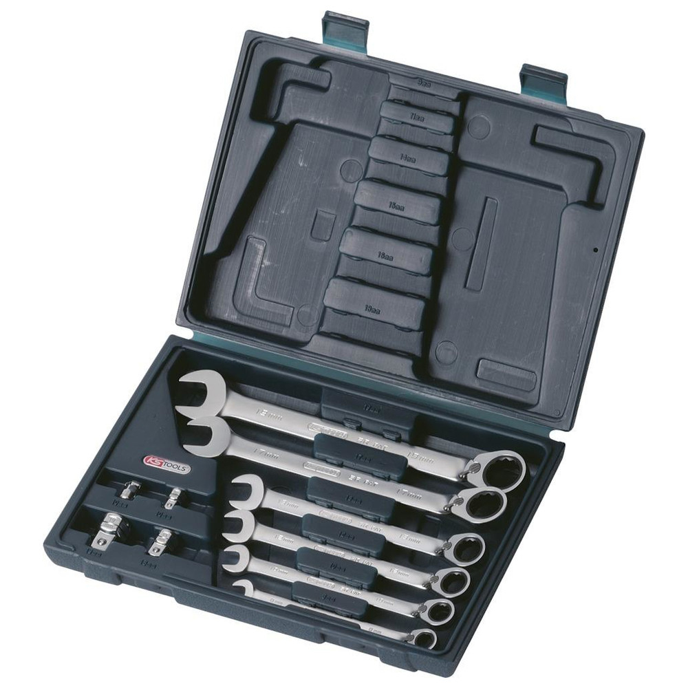 Ratschenschlüssel-Satz 10-teilig 8-19 mm umschlt.KS