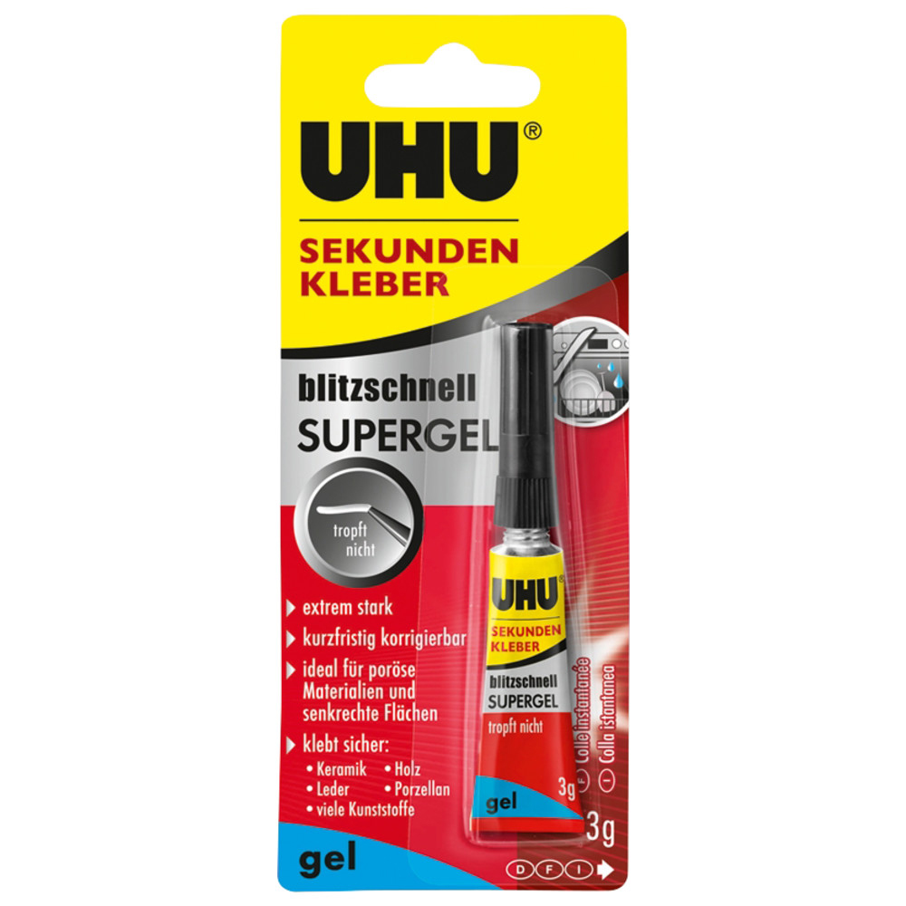 Sekundenkleber blitzschnell Supergel, 3 g