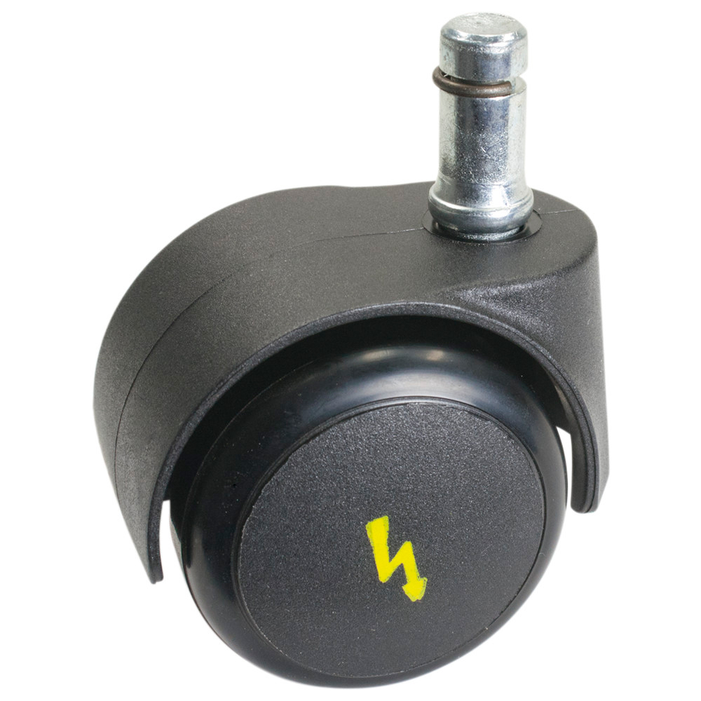 Leitfähige Stuhl-Doppelrolle, Steckbolzen 11 x 22 mm, 1 Stück