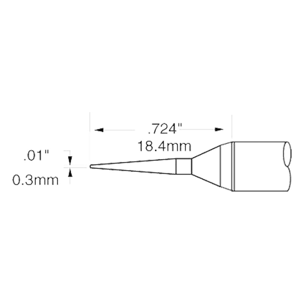 Metcal Lötpatrone für MFR-H1-SC, 0,3 x 18,4 mm, konisch, 460 °C