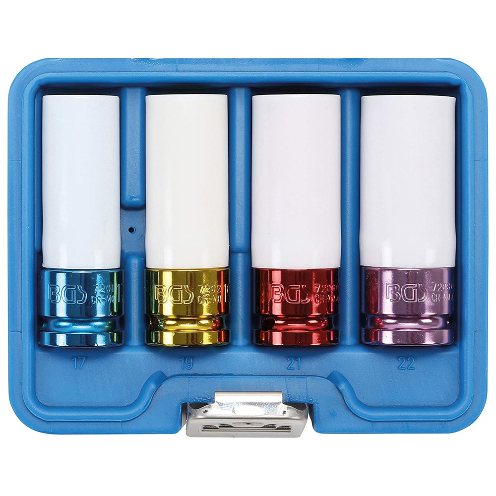 Kraft-Schoneinsatz-Satz, 1/2", 17-22 mm, 4-teilig