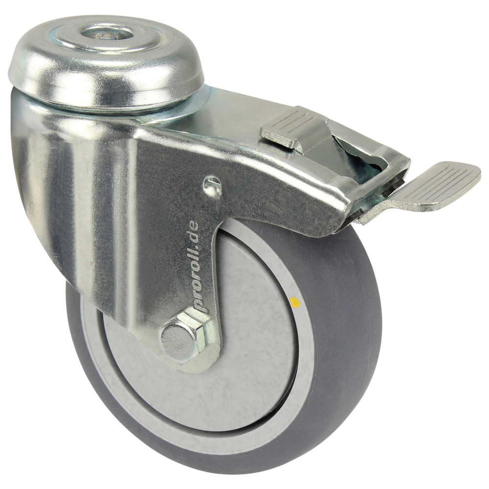 WETEC Apparaterolle, ESD, 100 mm, Tragfähigkeit 80 kg, mit Feststeller