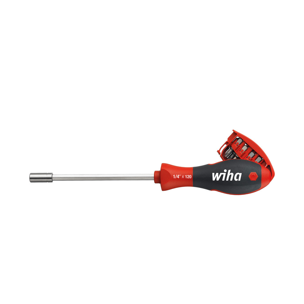 Schraubendreher mit Bit Magazin, magnetisch, mit 8 Torx-Bits T6-T40
