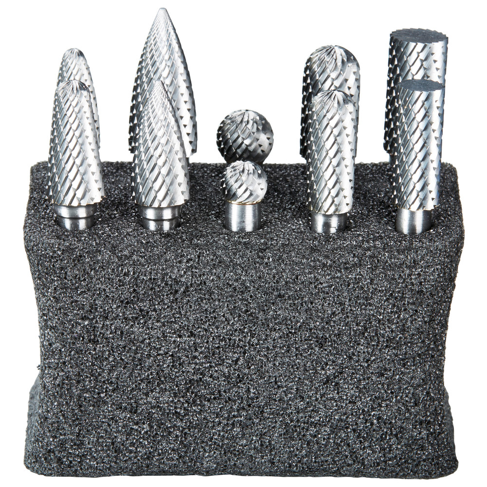 Frässtiftsatz HM C 10-teilig 6 mm