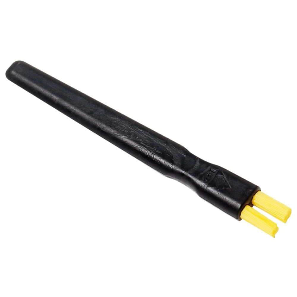Flachbürste hart, gelbe Nylonborsten, ESD, Breite 12,5 mm
