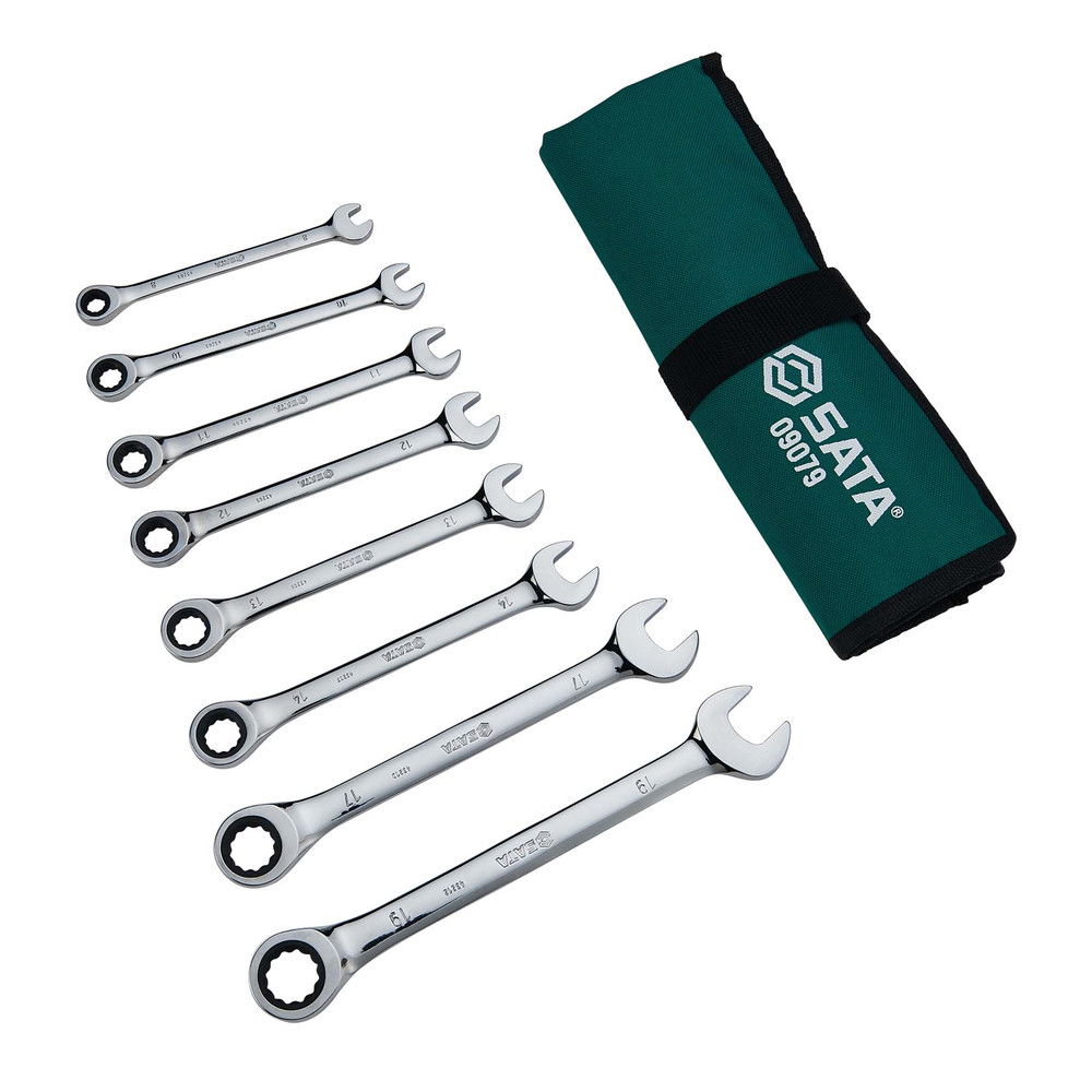 Ratschen-Ringmaulschlüssel-Satz, 8-teilig, 8-19 mm