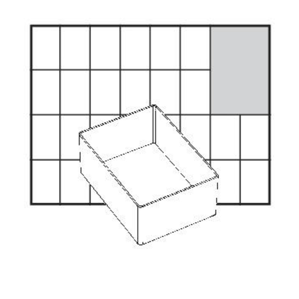 A7 1 Facheinsatz einzeln 47 x 79 x 109 mm