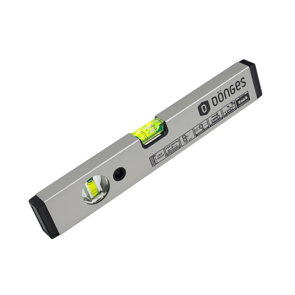 Aluminium-Wasserwaage mit zwei Libellen, horizontal, vertikal 90°, 300 mm