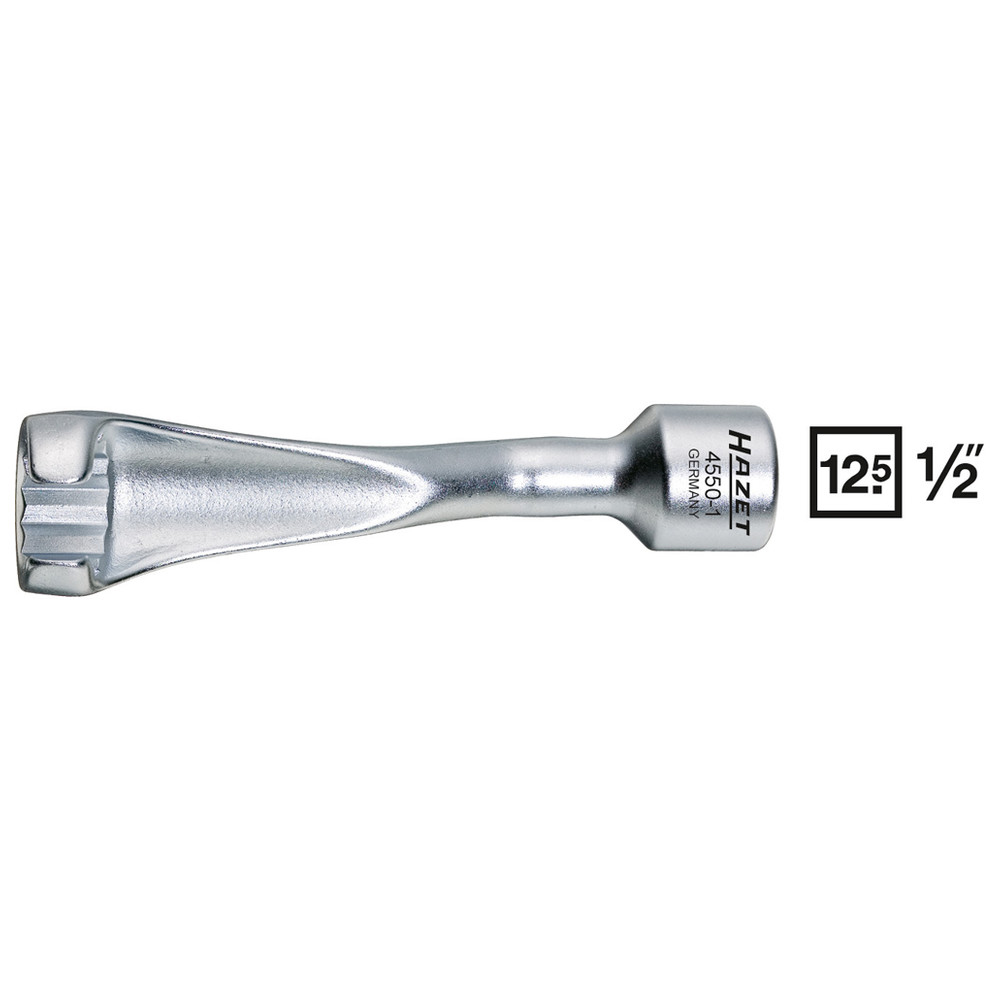 Einspritzleitungs-Schlüssel 4550-1 - Vierkant hohl 12,5 mm (1/2 Zoll) - Außen-D
