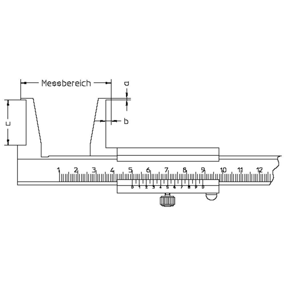 Nutenmessschieber 10-160 mm HP