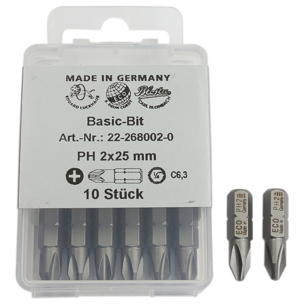 PH-BIT für Kreuzschlitzschrauben, PH 1, Länge 25 mm, 10 Stück