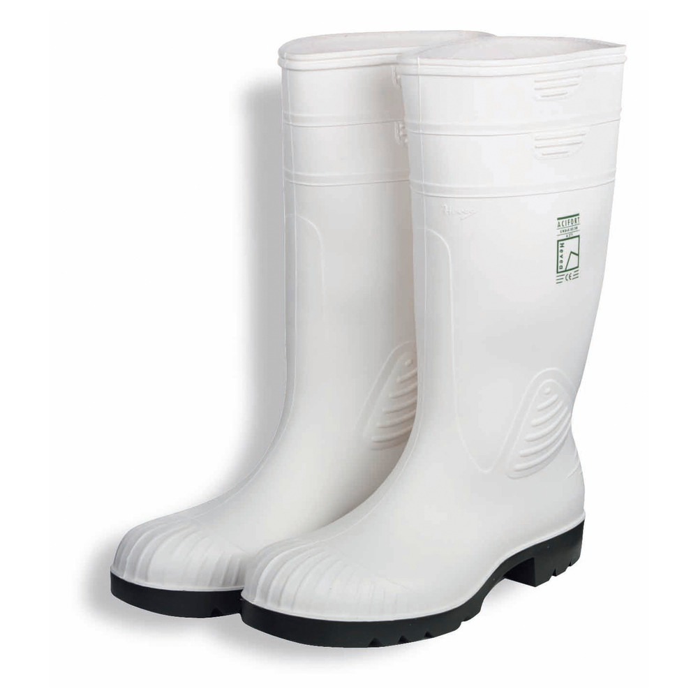 Elektriker-Sicherheits-Stiefel PVC weiß Größe 46