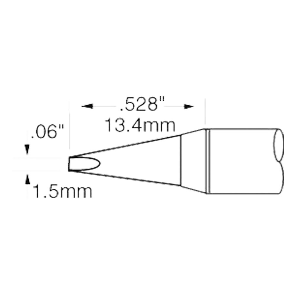Metcal Lötpatrone für MFR-H1-SC, 1,5 x 10,0 mm, Meißel, 460 °C