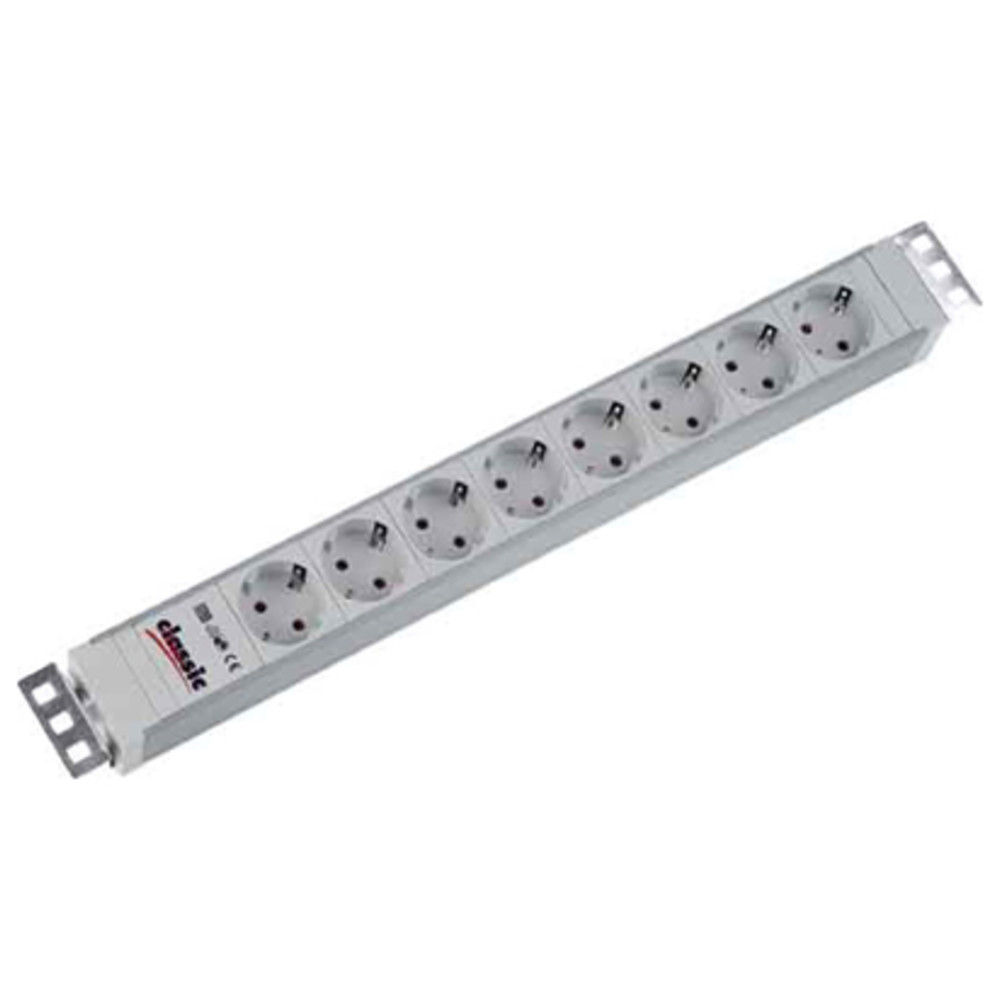 Steckdosenleiste 19" IT PDU Basic PVC, 8-fach, ohne Schalter