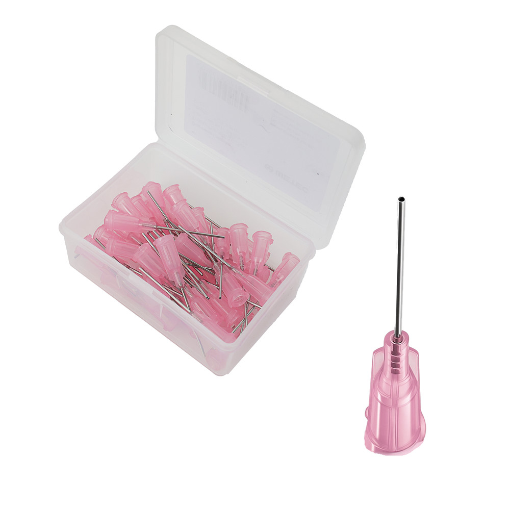 WETEC Dosiernadel, gerade, 1", 0,60 mm / Gauge 20, rosa