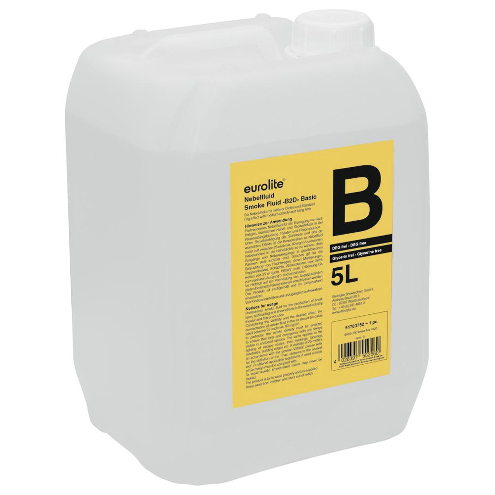 Nebelfluid, B2D, mittel/mittel, 5 l