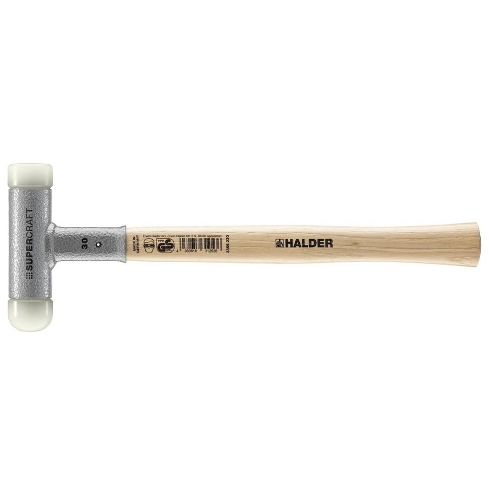 Schonhammer SUPERCRAFT 30mm m. 1 abger.Kopf rückschlagfrei HALDER