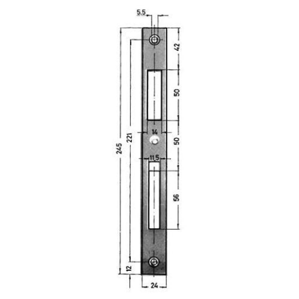 Schliessblech Nr 0129-03-24/245X24X2 mm verz