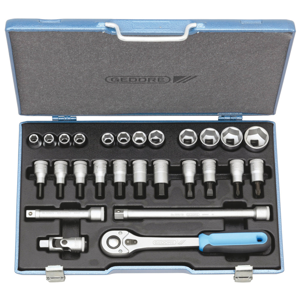 Steckschlüsselgarnitur 1/2" 27-teilig 19 IMU-10