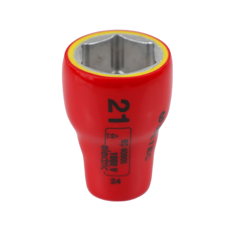 WETEC Sechskant-Steckschlüssel-Einsatz, 3/8", Größe 21 mm, 1000 V