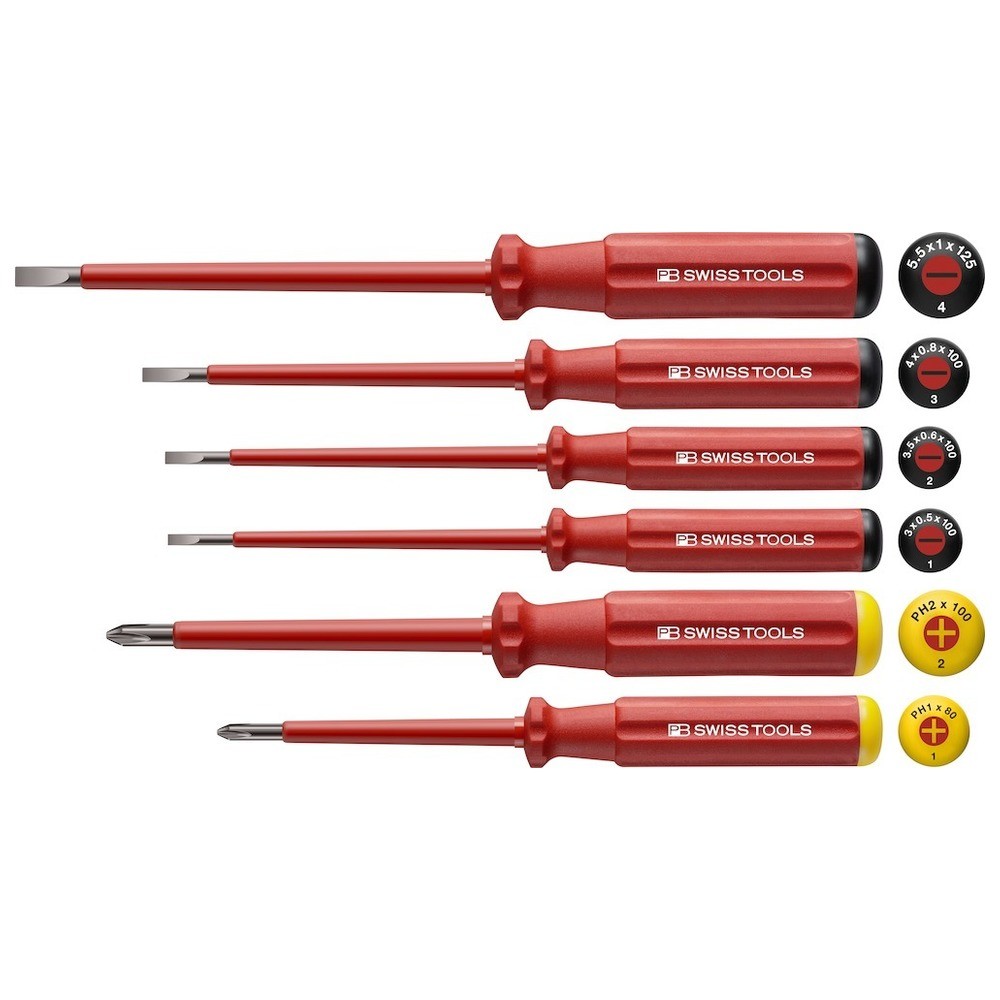 Schraubendreher-Satz VDE 6-teilig Schlitz/PH im Karton Classic PB Swiss Tools
