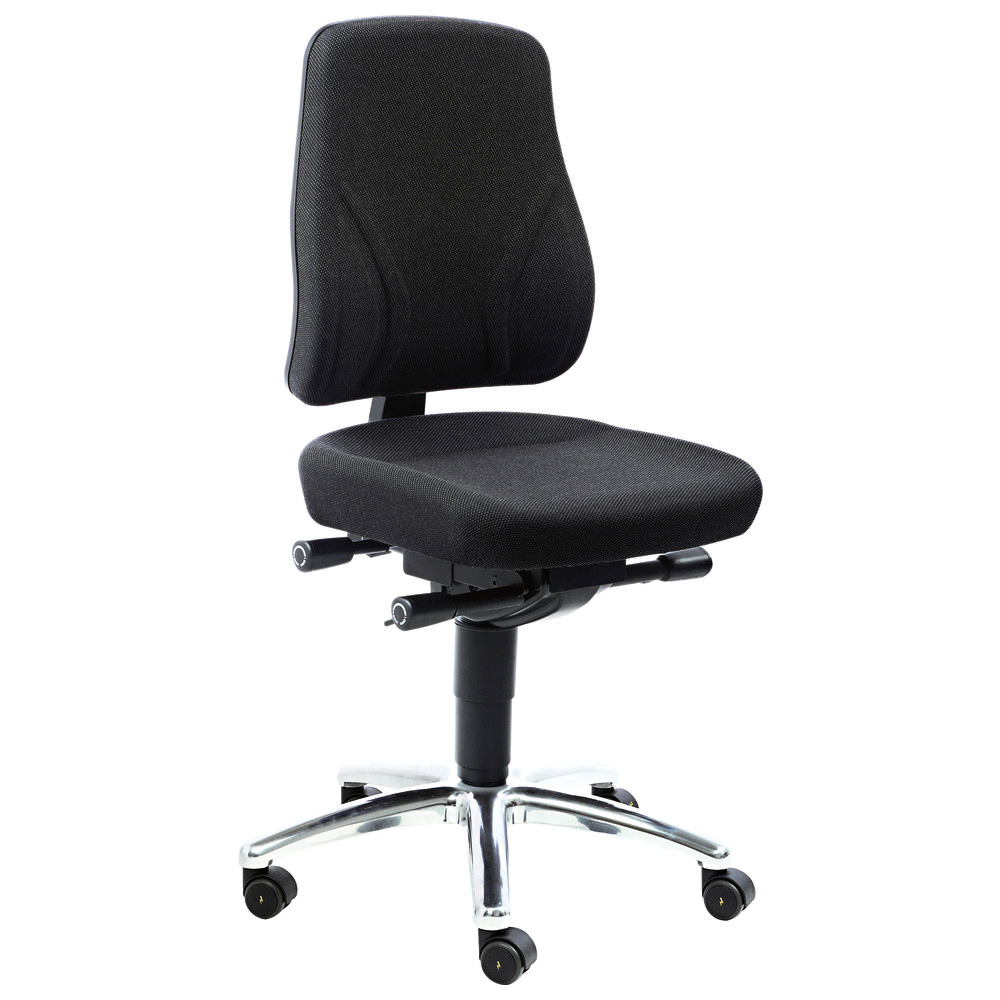 Drehstuhl Comfort Plus, mit Rollen, ESD, Stoff, schwarz
