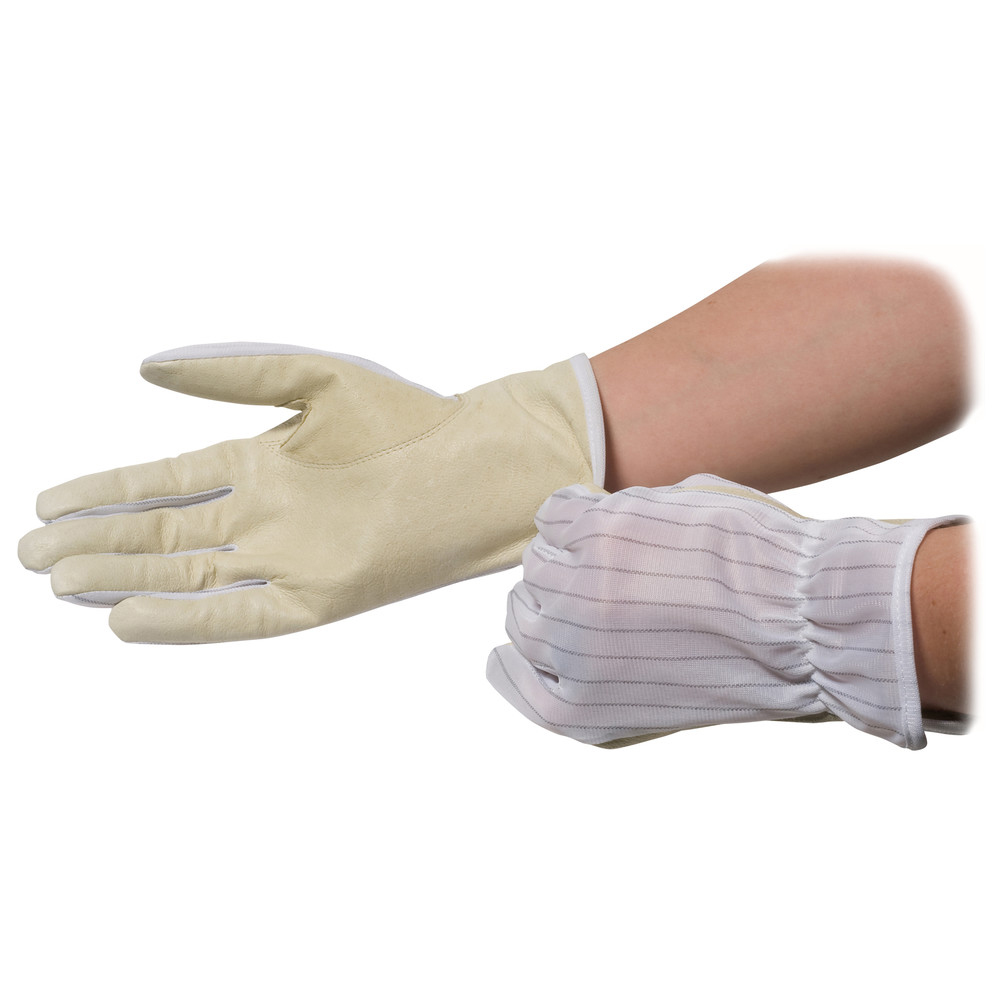 ESD-Handschuhe, Polyester/Leder, L