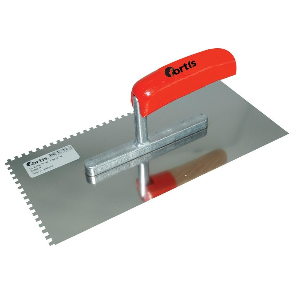 Glättekelle gezahnt 280 x 130 mm 15 x 15 mm