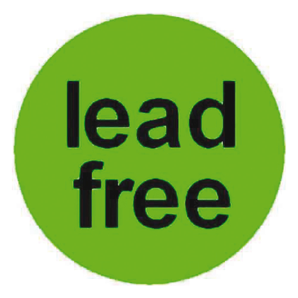 Aufkleber/Etiketten, "lead free", 12 mm Ø, 4500 Stück, grün, lead free