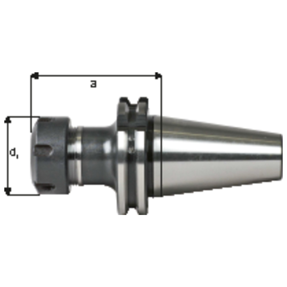 Spannzangenfutter DIN 69871ADB SK40-ER25 extra lang