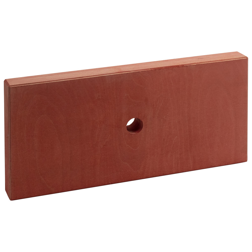 Rüstholz EGS, rot lasiert Bohle 24 x 5 x 50 cm