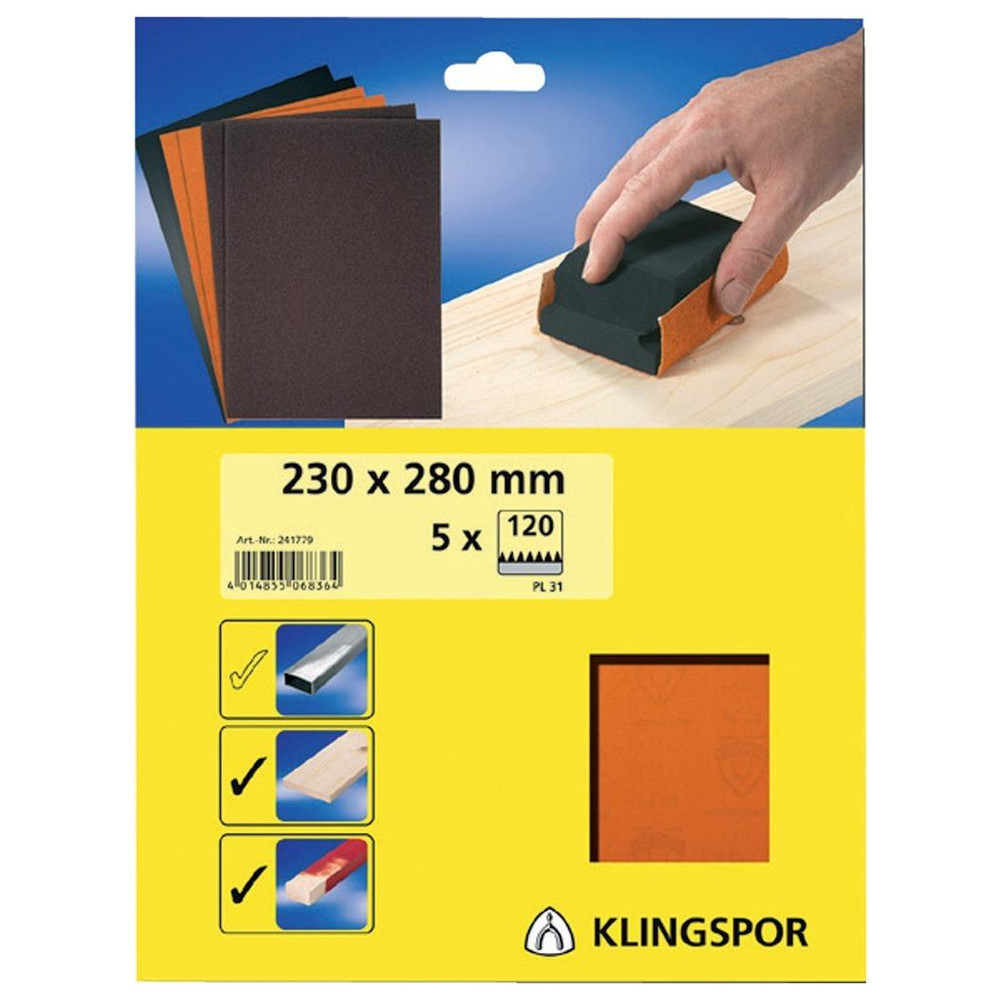 SB-Schleifpapier Pl31 230 x 280 mm K 40