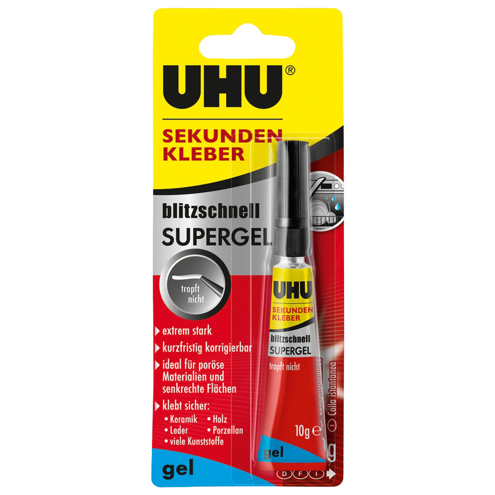UHU Sekundenkleber blitzschnell Supergel, 10 g