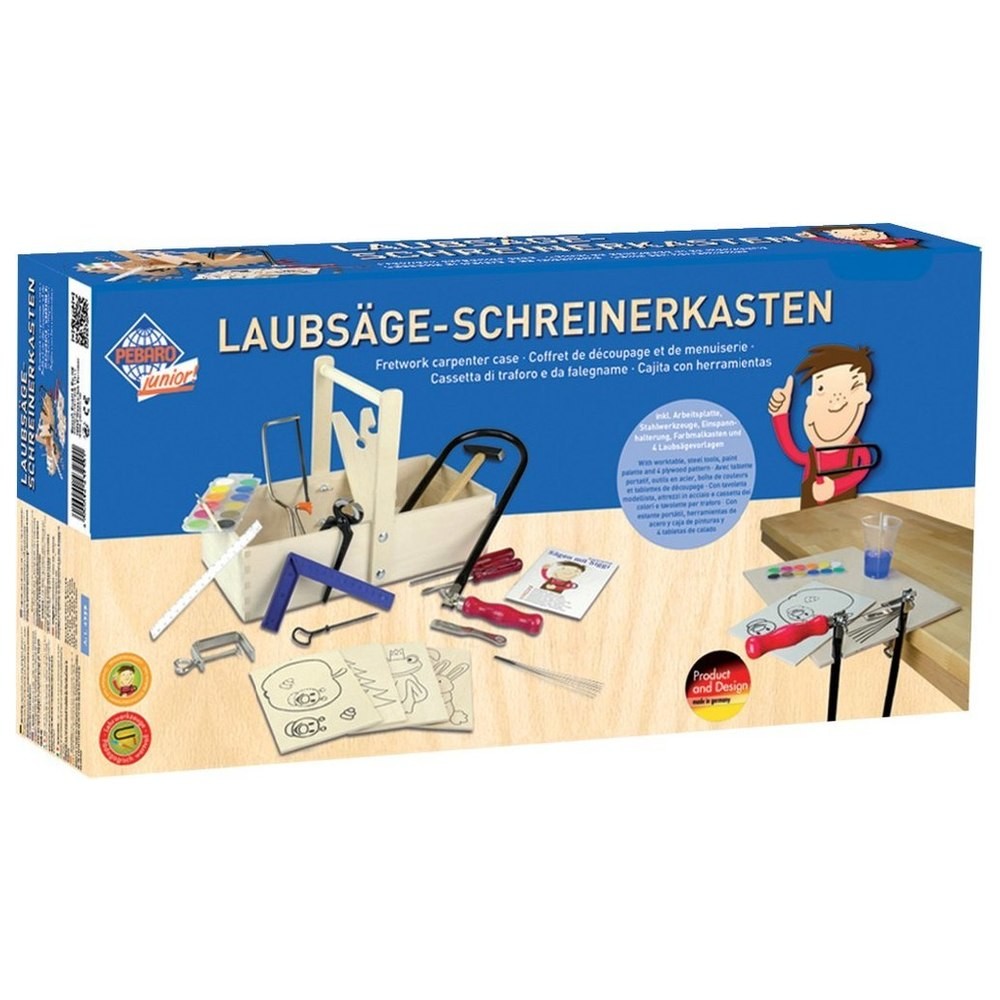 Laubsäge-Schreinerkasten m.Stahlwerkzeugen Bausch
