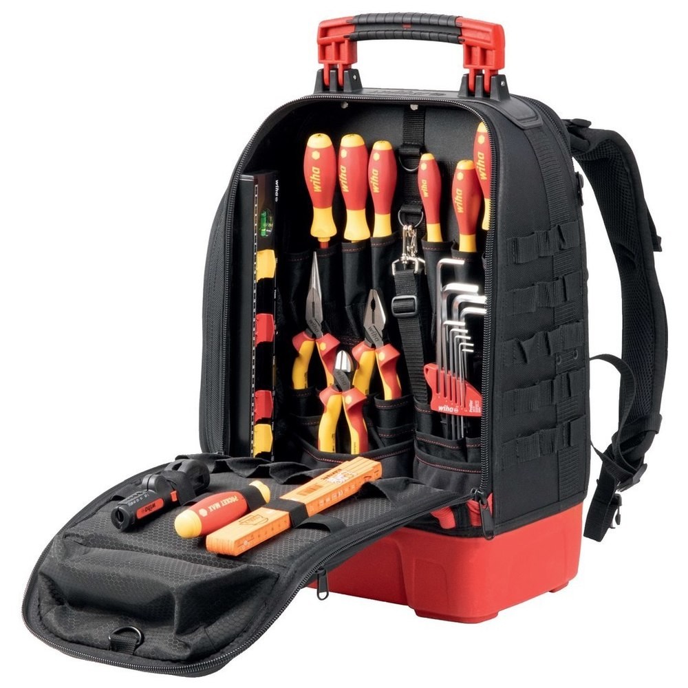 Werkzeugsortiment Elektriker 27-teilig im Rucksack Wiha