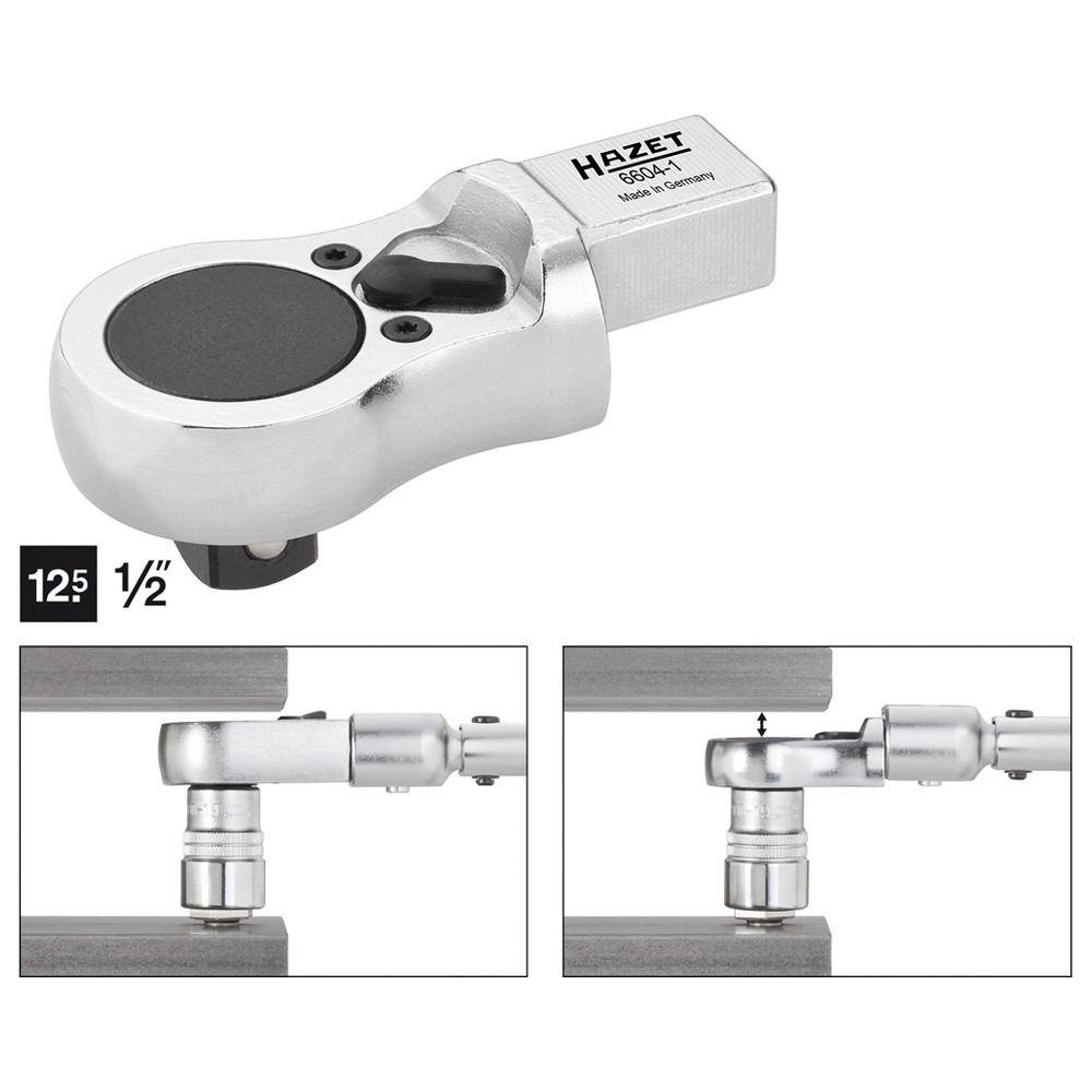 Einsteck-Umschaltknarre 6604-1 - Einsteck-Vierkant 14 x 18 mm - Vierkant massiv