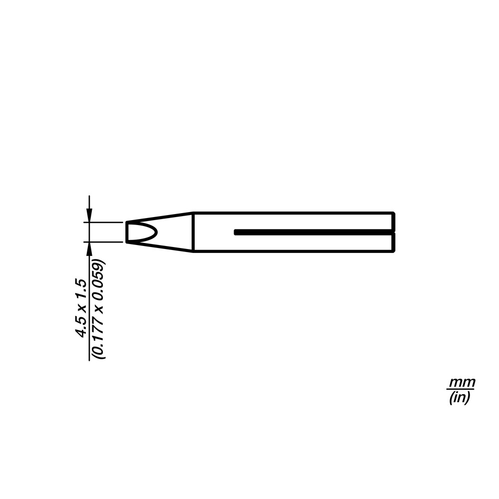 JBC Lötspitze T-20D, T-40D/4,5 x 1,5 mm