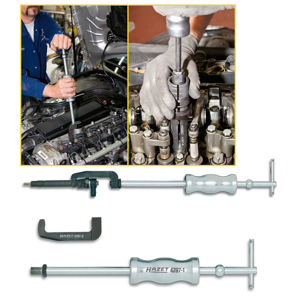 Injektor-Abzieher 4797/2 - Gesamtlänge: 460 mm - Anzahl Werkzeuge: 2
