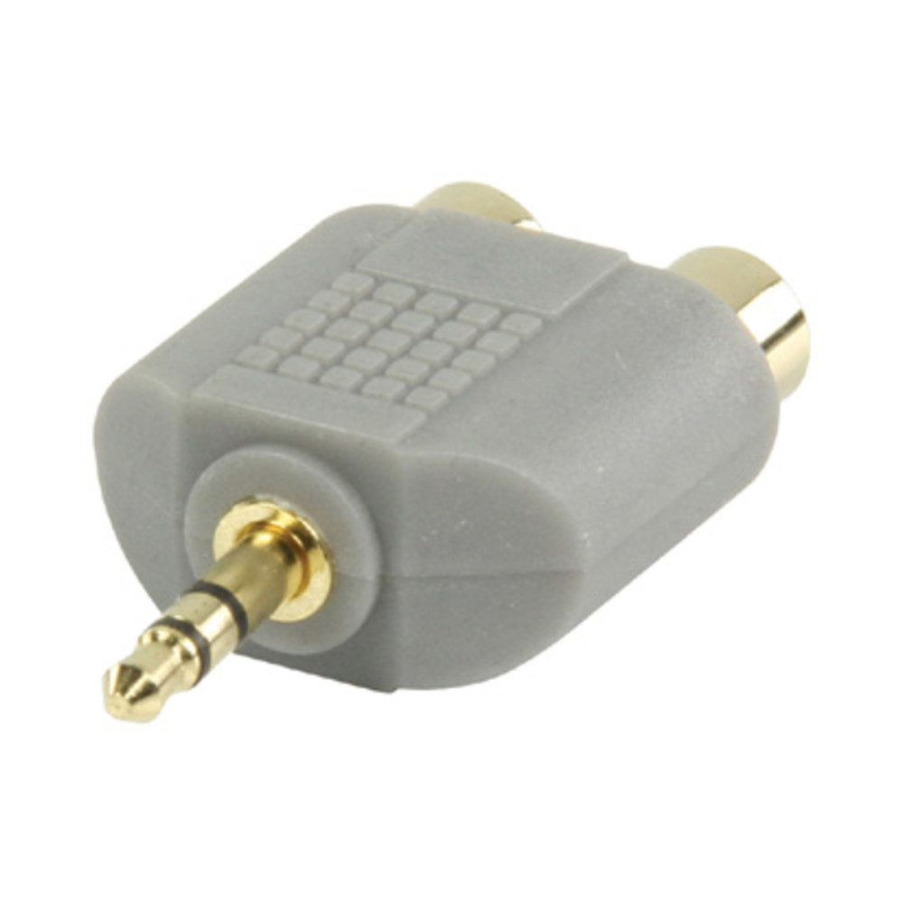 Audio-Adapter, Stecker 3,5 mm Stereo, Kupplung 2 x Chinch