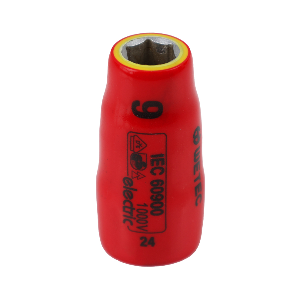 WETEC Sechskant-Steckschlüssel-Einsatz, 3/8", Größe 9 mm, 1000 V/VDE/GS